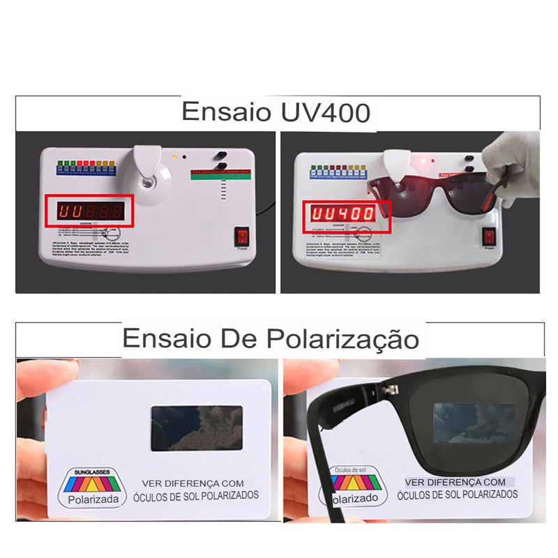 Óculos de sol polarizados quadrados femininos 2025, novos, da moda, com proteção UV400, masculinos, clássicos, retrô, design de marca, óculos de sol para dirigir