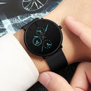 Relógios masculinos de negócios da moda, relógios pretos de luxo em aço inoxidável, pulseira de malha ultrafina, relógio de pulso de quartzo masculino