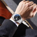 Relógio de pulso mecânico masculino , relógio esportivo à prova d'água de aço inoxidável