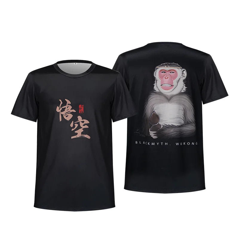 Camiseta personalizada Black Myth Wukong para homens e mulheres
