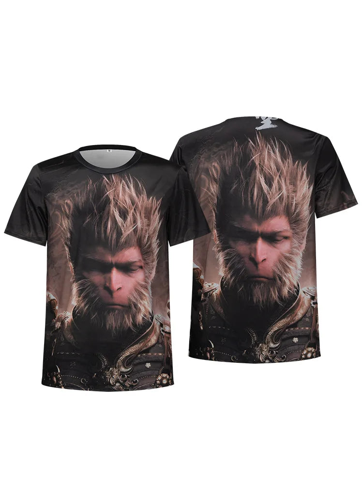 Camiseta personalizada Black Myth Wukong para homens e mulheres