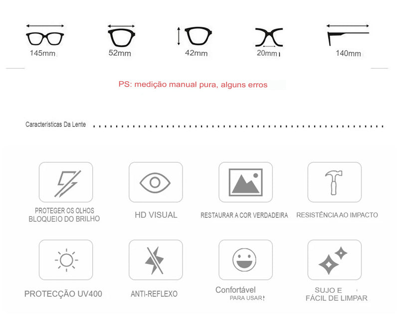 Óculos de sol polarizados quadrados femininos 2025, novos, da moda, com proteção UV400, masculinos, clássicos, retrô, design de marca, óculos de sol para dirigir