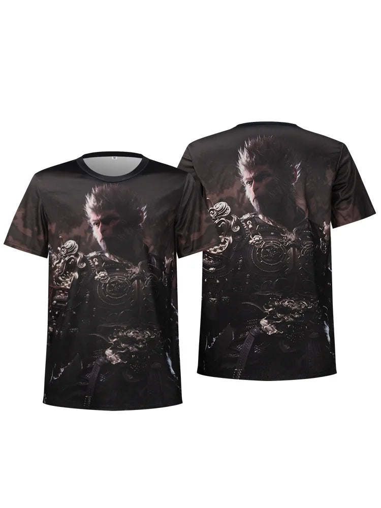 Camiseta personalizada Black Myth Wukong para homens e mulheres