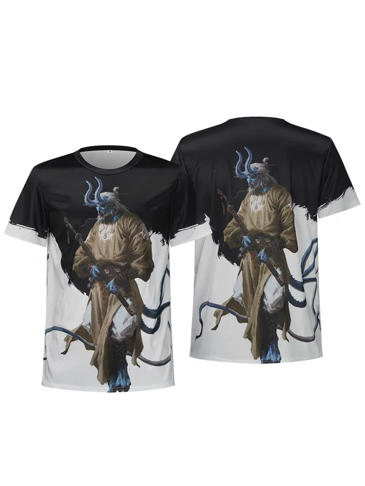 Camiseta personalizada Black Myth Wukong para homens e mulheres