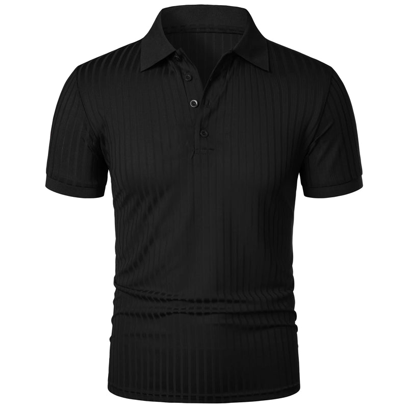 Camisa polo masculina de manga curta, elástica, para corrida, fitness, verão, com base de malha fina