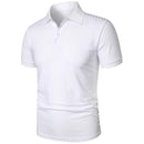 Camisa polo masculina de manga curta, elástica, para corrida, fitness, verão, com base de malha fina