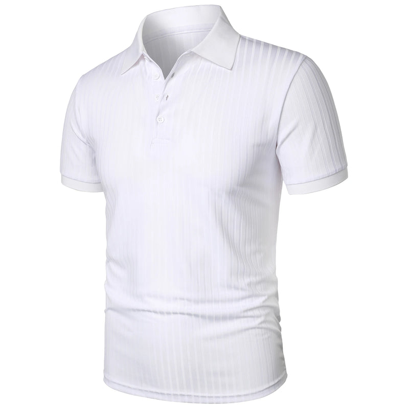 Camisa polo masculina de manga curta, elástica, para corrida, fitness, verão, com base de malha fina