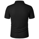 Camisa polo masculina de manga curta, elástica, para corrida, fitness, verão, com base de malha fina