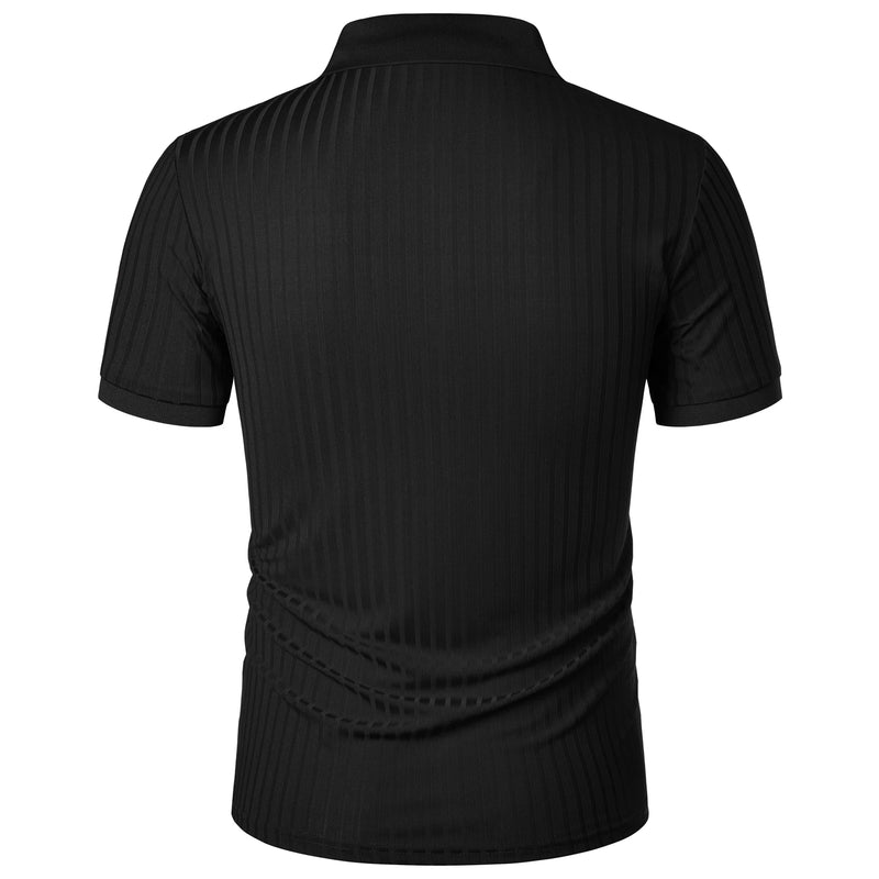 Camisa polo masculina de manga curta, elástica, para corrida, fitness, verão, com base de malha fina
