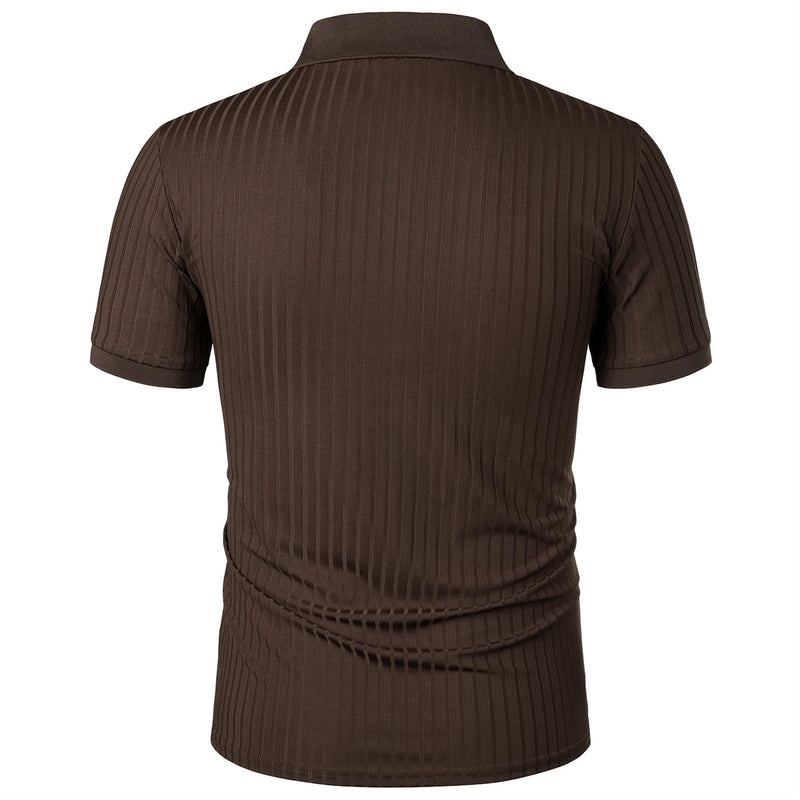 Camisa polo masculina de manga curta, elástica, para corrida, fitness, verão, com base de malha fina
