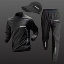 Conjunto de exercícios de secagem rápida masculino de 2 peças, ciclismo, caminhada, pesca, roupa esportiva, corrida, exercício, calças de manga curta com protetor solar