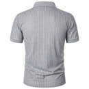 Camisa polo masculina de manga curta, elástica, para corrida, fitness, verão, com base de malha fina