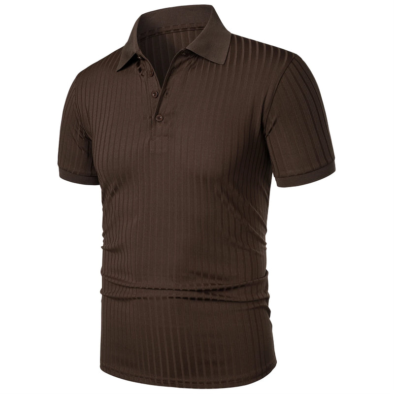 Camisa polo masculina de manga curta, elástica, para corrida, fitness, verão, com base de malha fina