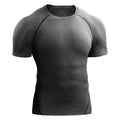 Camiseta de compressão masculina 2025, esportiva, de verão, para corrida, elástica, de secagem rápida, para academia e treino, camisetas masculinas