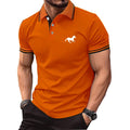 Camisa polo masculina 100% poliéster, secagem rápida, manga curta, moda verão,