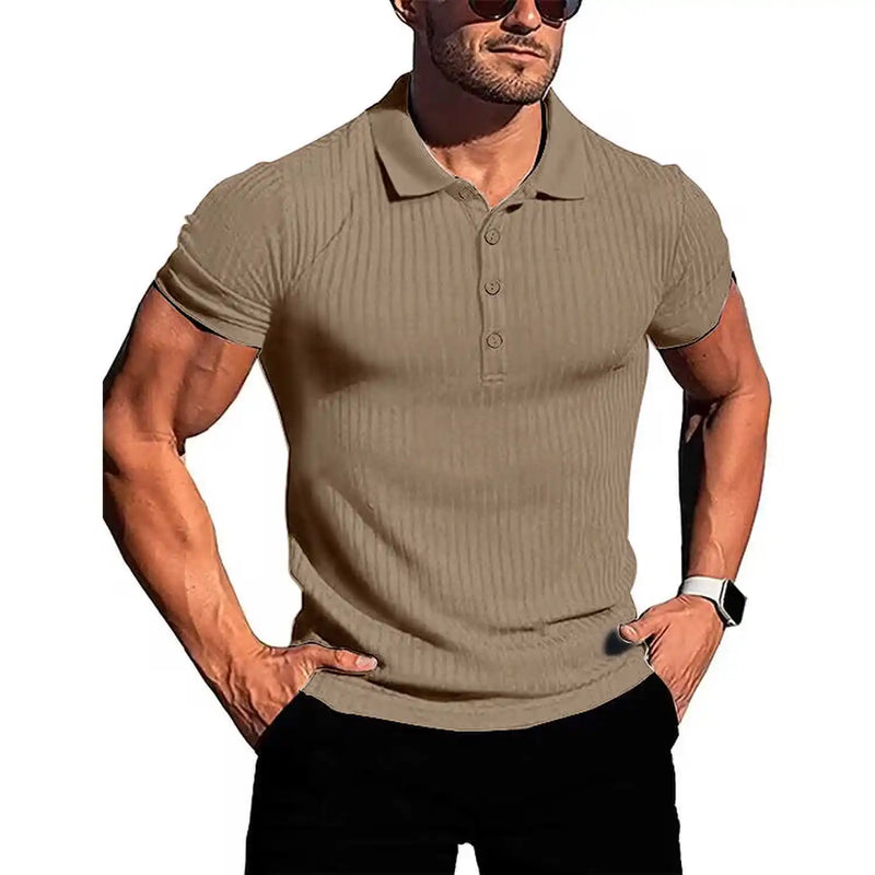 Camisa polo masculina de manga curta, elástica, para corrida, fitness, verão, com base de malha fina