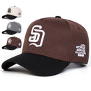 Boné de beisebol unissex com letras SD bordadas