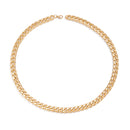 Colar de corrente cubana simples para homens, cor dourada/preta, corrente de alumínio no pescoço, gargantilha, joia para festa, presente faça você mesmo