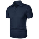 Camisa polo masculina de manga curta, elástica, para corrida, fitness, verão, com base de malha fina