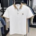 Nova camiseta polo masculina de manga curta, designer de verão, com bordado artesanal requintado e gola alta
