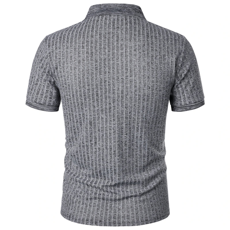 Camisa polo masculina de manga curta, elástica, para corrida, fitness, verão, com base de malha fina