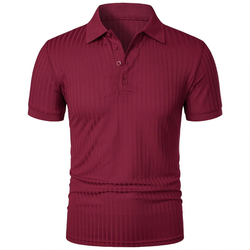 Camisa polo masculina de manga curta, elástica, para corrida, fitness, verão, com base de malha fina