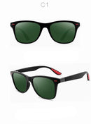 Óculos de sol polarizados quadrados femininos 2025, novos, da moda, com proteção UV400, masculinos, clássicos, retrô, design de marca, óculos de sol para dirigir