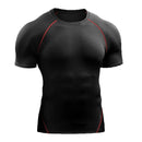 Camiseta de compressão masculina 2025, esportiva, de verão, para corrida, elástica, de secagem rápida, para academia e treino, camisetas masculinas