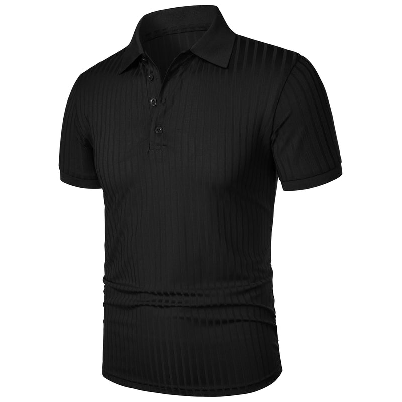 Camisa polo masculina de manga curta, elástica, para corrida, fitness, verão, com base de malha fina