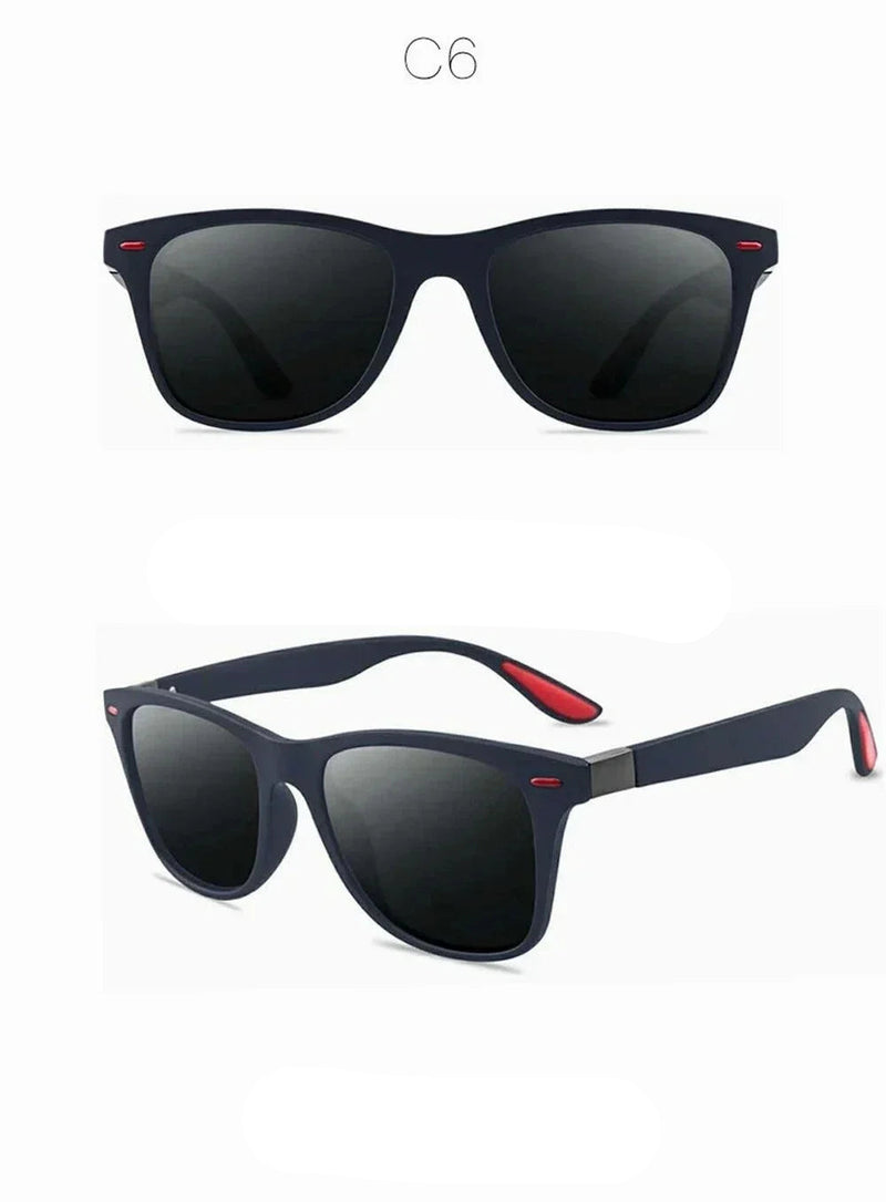 Óculos de sol polarizados quadrados femininos 2025, novos, da moda, com proteção UV400, masculinos, clássicos, retrô, design de marca, óculos de sol para dirigir