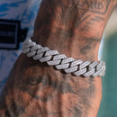 Pulseiras de corrente cubana com elos de garras geladas de 14 mm para homens e mulheres, pulseira cubana robusta de Miami, joia punk hip hop para presente