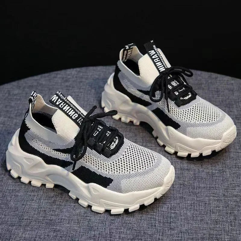 Tênis Feminino Esportivo Primavera 2025 – Super Leve, Respirável, Antiderrapante e de Sola Macia – Casual em Tecido