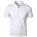 Camisa polo masculina de manga curta, elástica, para corrida, fitness, verão, com base de malha fina