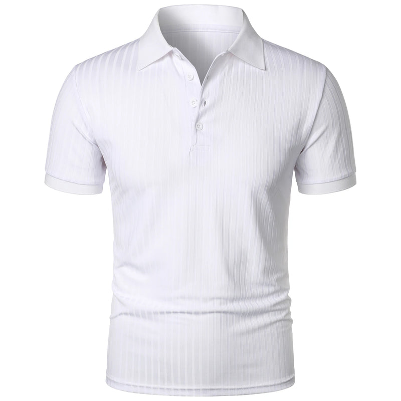 Camisa polo masculina de manga curta, elástica, para corrida, fitness, verão, com base de malha fina