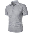 Camisa polo masculina de manga curta, elástica, para corrida, fitness, verão, com base de malha fina