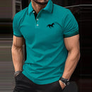 Camisa polo masculina 100% poliéster, secagem rápida, manga curta, moda verão,