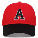 Boné de beisebol unissex com letra A e bordado