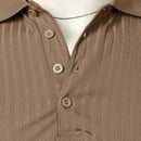 Camisa polo masculina de manga curta, elástica, para corrida, fitness, verão, com base de malha fina