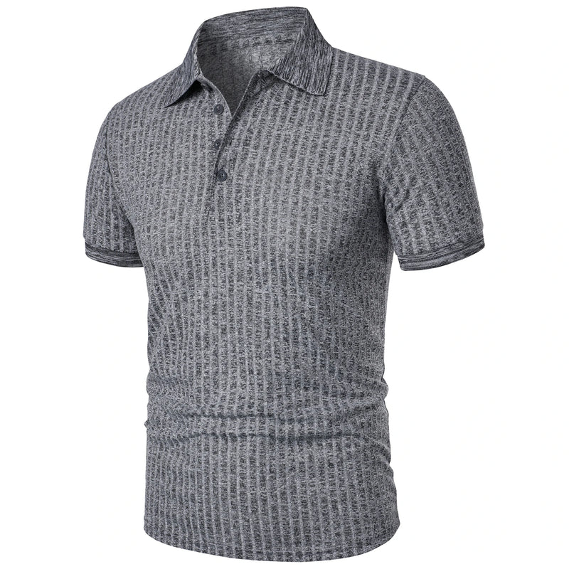 Camisa polo masculina de manga curta, elástica, para corrida, fitness, verão, com base de malha fina