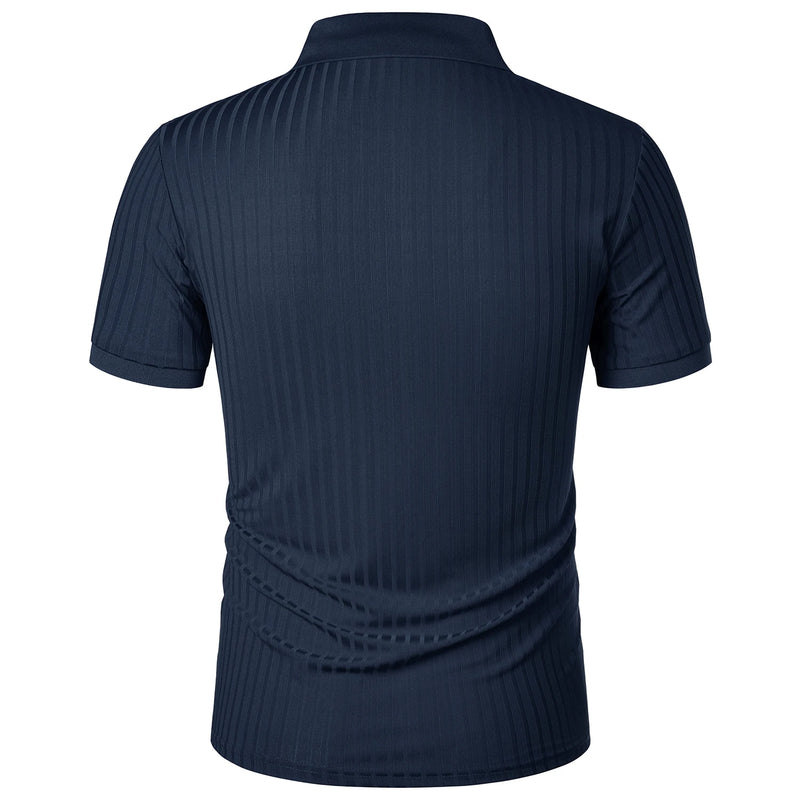 Camisa polo masculina de manga curta, elástica, para corrida, fitness, verão, com base de malha fina