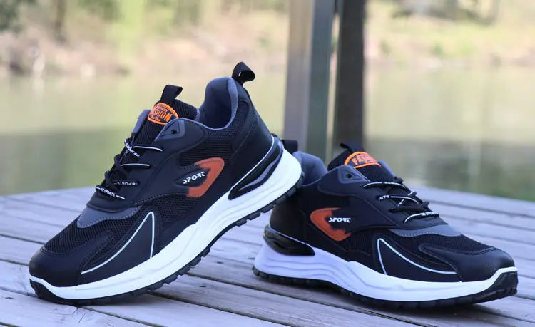 Sapatos casuais masculinos da moda, respiráveis, esportivos, resistentes ao desgaste, tênis para corrida, caminhada ao ar livre, treinamento