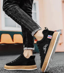 Tênis masculinos de marca, calçados casuais de grife da moda para homens, calçados vulcanizados com plataforma confortável, tênis masculino original novo