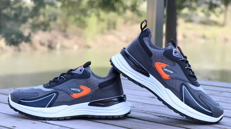 Sapatos casuais masculinos da moda, respiráveis, esportivos, resistentes ao desgaste, tênis para corrida, caminhada ao ar livre, treinamento