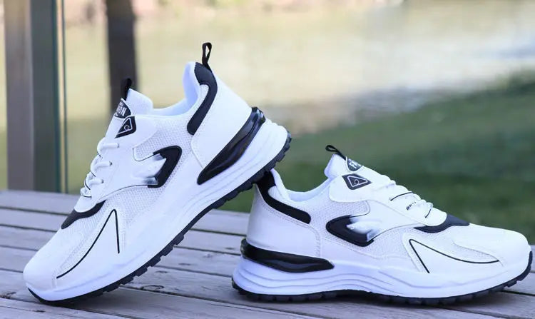 Sapatos casuais masculinos da moda, respiráveis, esportivos, resistentes ao desgaste, tênis para corrida, caminhada ao ar livre, treinamento