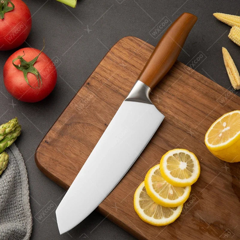 Facas de cozinha  profissionais, aço inoxidável, filé de peixe, fatiador de carne, faca de chef, utensílios de cozinha