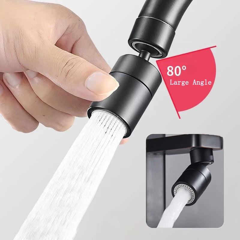 Torneira Universal 360° para Cozinha – Arejador Anti-respingo para Torneira de Banheiro – Bico Giratório com 2 Modos – Borbulhador para Pia de Cozinha