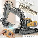 Nova escavadeira RC 2.4G com controle remoto, veículo de engenharia, caminhão de esteira, trator de brinquedo para meninos e crianças