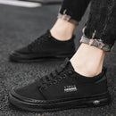 Tênis masculino casual verde, calçado de lona para caminhada ao ar livre, calçado masculino confortável de grife, tênis masculino