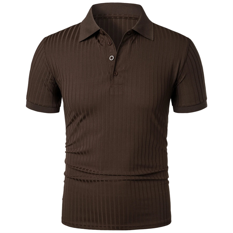 Camisa polo masculina de manga curta, elástica, para corrida, fitness, verão, com base de malha fina
