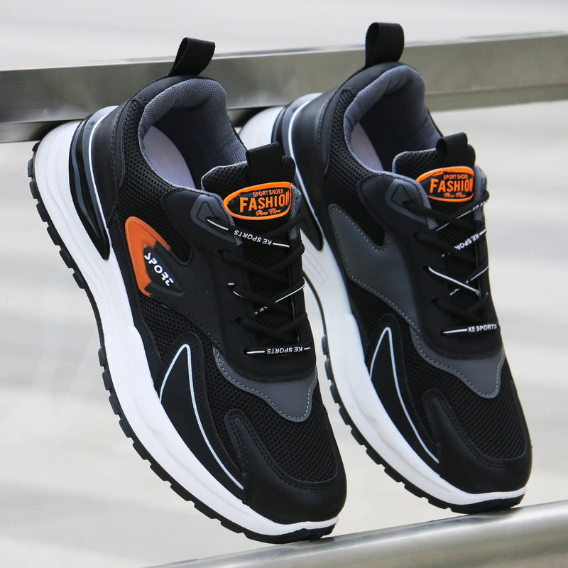 Sapatos casuais masculinos da moda, respiráveis, esportivos, resistentes ao desgaste, tênis para corrida, caminhada ao ar livre, treinamento